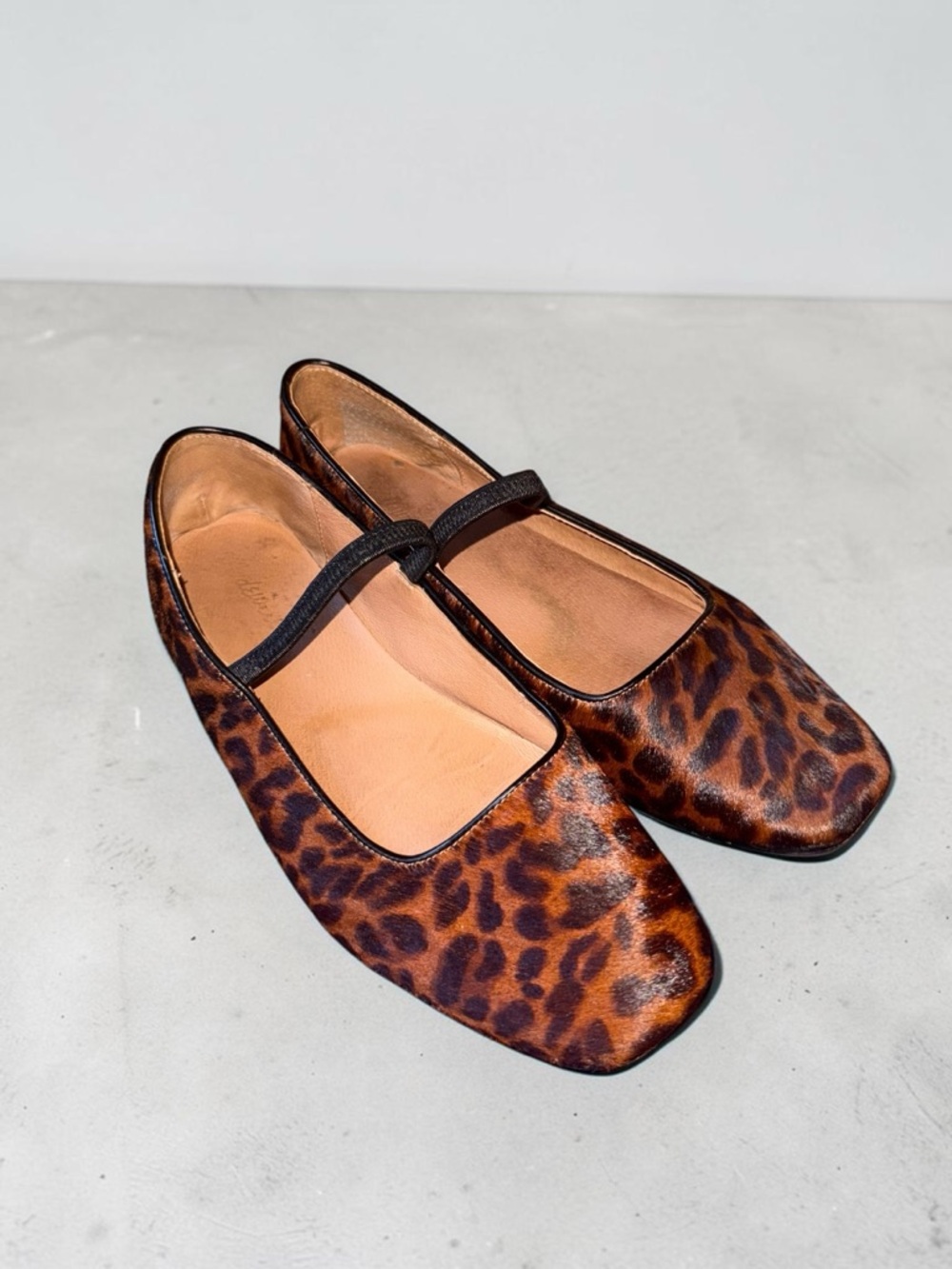 Madewell The Greta Ballet Flat Leopard Calf Hair Mary Jane Flats